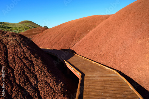 Colorful Sand Dunes at John Day Fossil Beds National Monument photo