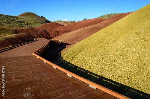 Colorful Sand Dunes at John Day Fossil Beds National Monument photo