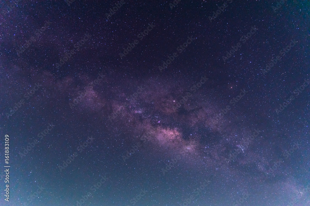 The milky way in night sky background.