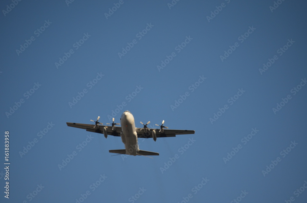 Military Four Helix Aircraft Flying Upwards Military Four Helix Aircraft Flying Upwards