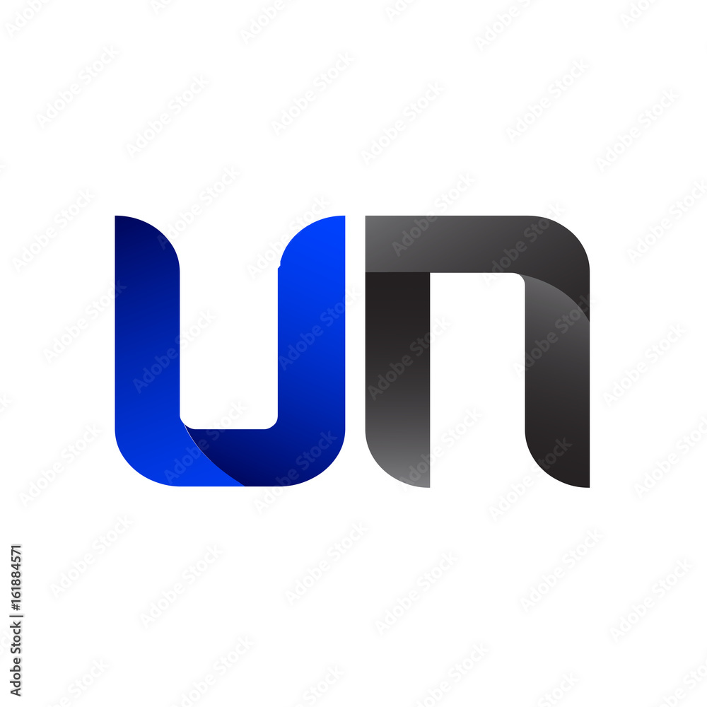 Modern Simple Initial Logo Vector Blue Grey un Modern Simple Initial Logo Vector Blue Grey un