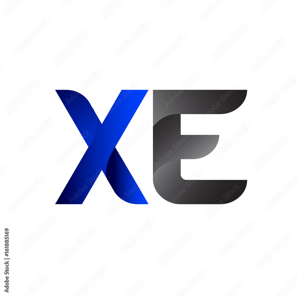 Modern Simple Initial Logo Vector Blue Grey xe Modern Simple Initial Logo Vector Blue Grey xe