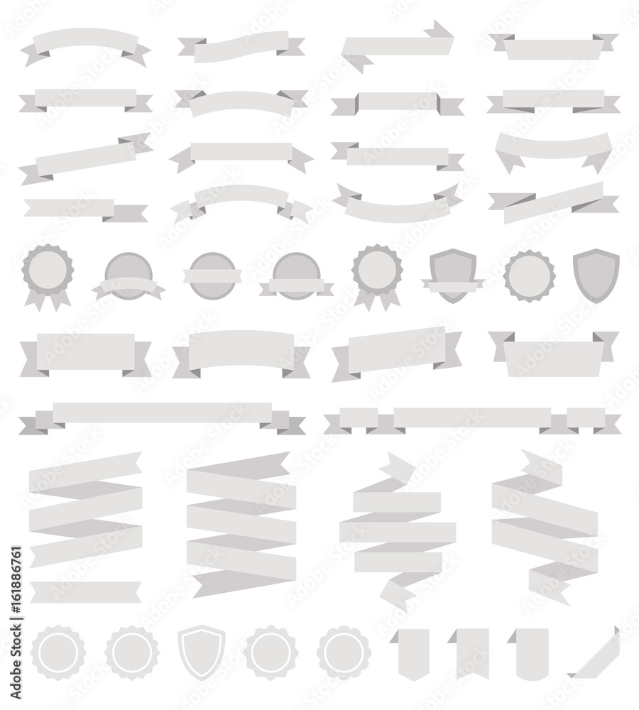 Ribbons and Awards - Flat Vintage Paper Set