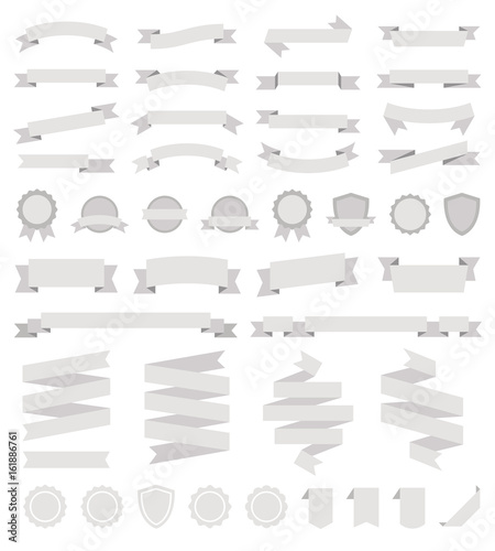 Ribbons and Awards - Flat Vintage Paper Set