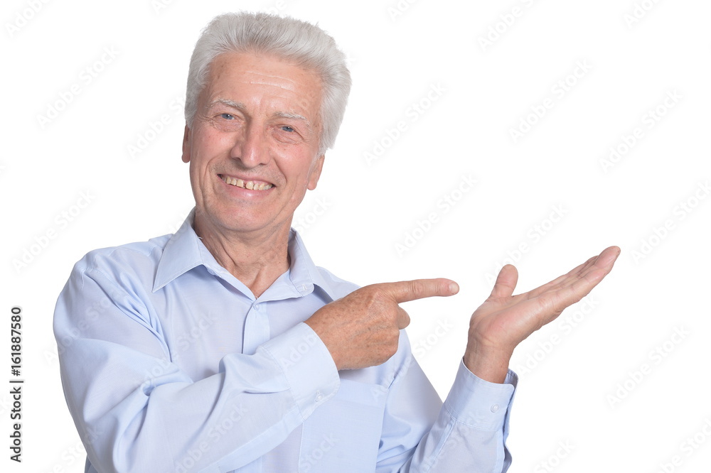 Portrait of handsome senior man