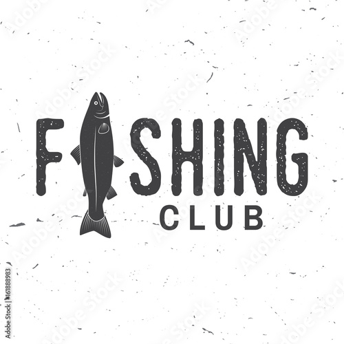 Fishing sport club. Vector illustration.