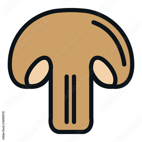 Fresh mushroom isolated icon vector illustration design