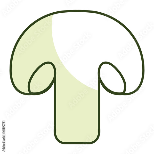 Fresh mushroom isolated icon vector illustration design