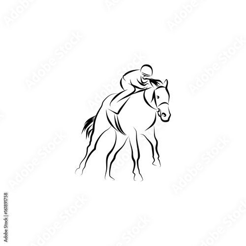 Horse race vector illustration