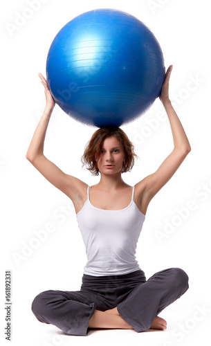 Woman with gymnastic ball © Dmitriy Melnikov