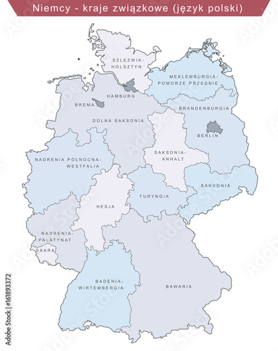 Mapa Niemiec - polskie nazwy