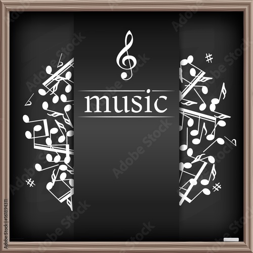 Music banner with shadow