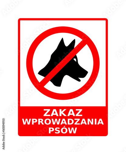 zakaz wprowadzania psów