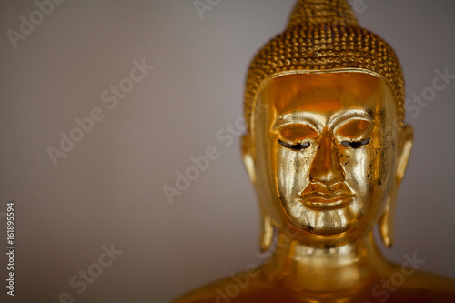 Gilded Buddha, temple statue from Thailand