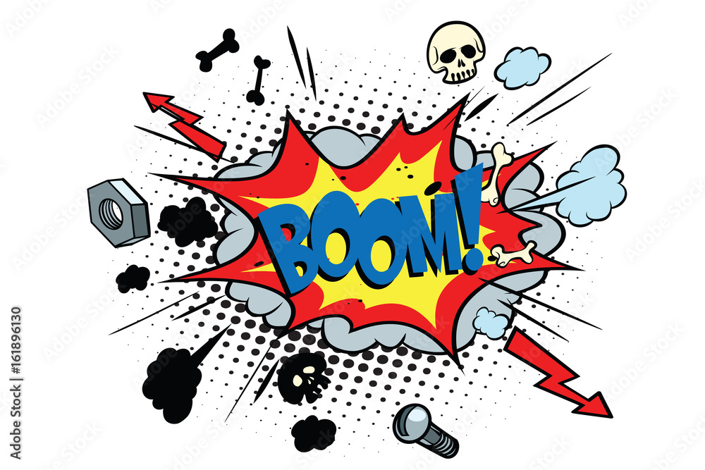 boom comic pop art bubble