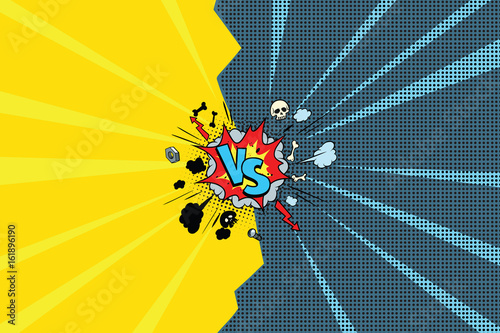 vs versus comic pop art