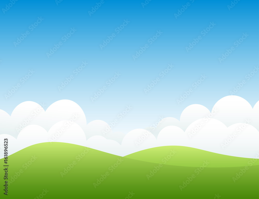 Hills and sky. Vector illustration. Hills and sky. Vector illustration.
