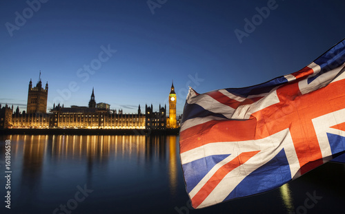 UK flag and Big Ben