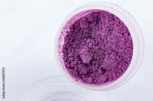purple pigment on a white background