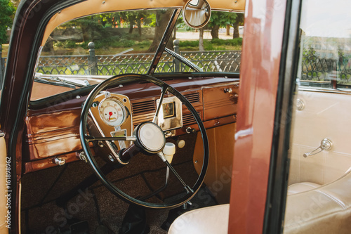 Interior of old retro car © Ivan Kurmyshov