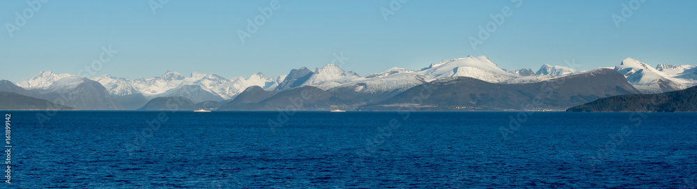 The coastline of Norway near Molde