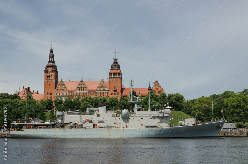 WARSHIP - Belgian corvette at the quay in Szczecin