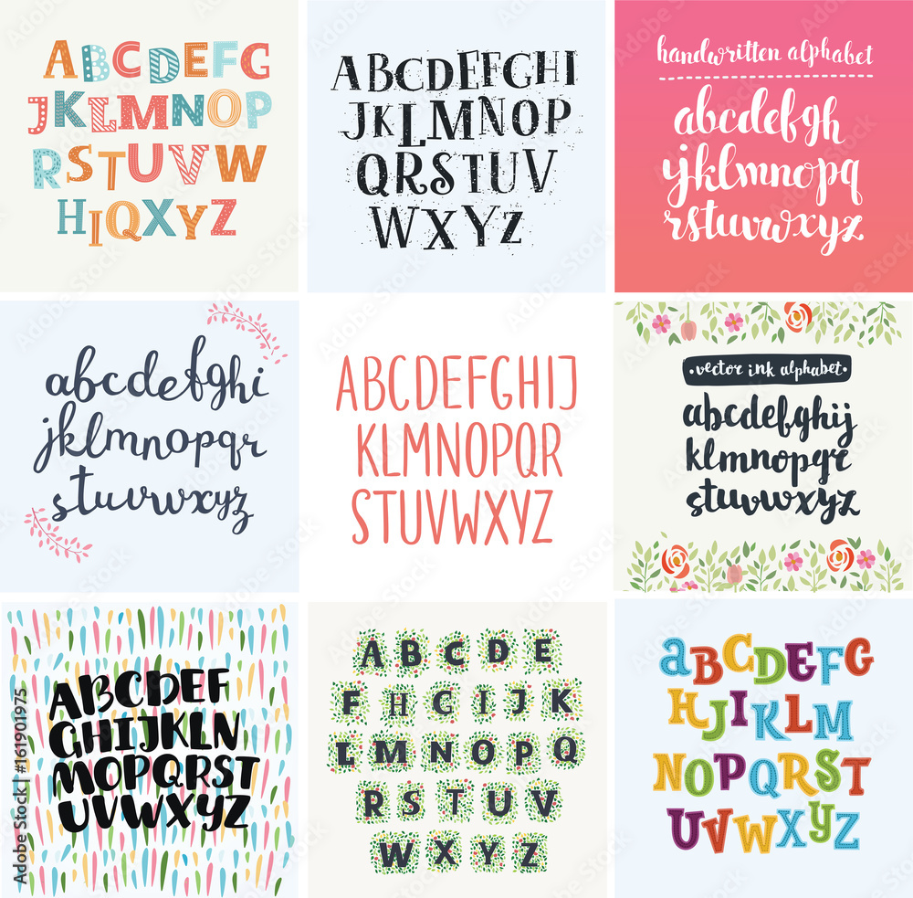 Vector Set Of Four Difference English Alphabets Stock Vector Adobe Stock Vector Set Of Four Difference English Alphabets Stock Vector Adobe Stock