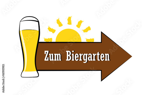 wegweiser zum Biergarten