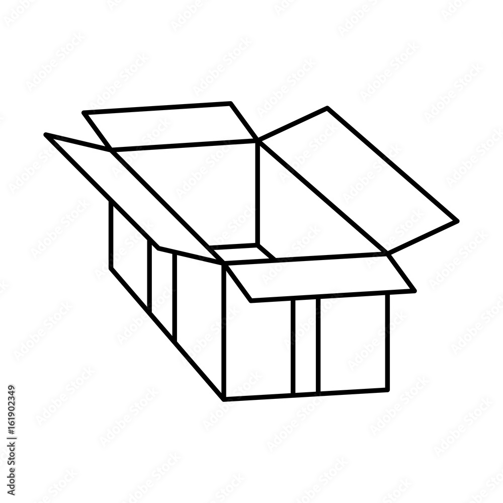 opened carton box icon over white background vector illustration opened carton box icon over white background vector illustration