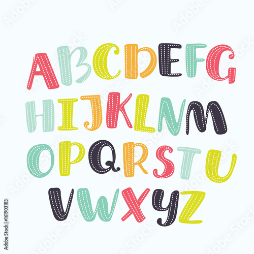1080271  Cute abc design for book cover  poster  card  print on baby s clothes  pillow etc. Colorful letters composition.
