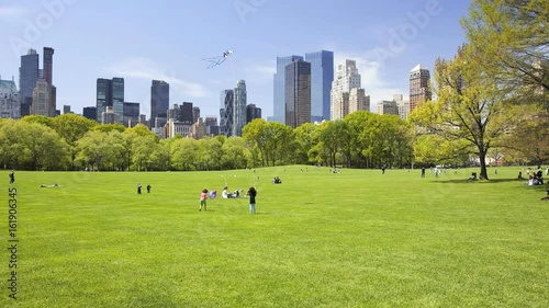 Sheep Meadow in Central Park, New York City, time lapse photo
