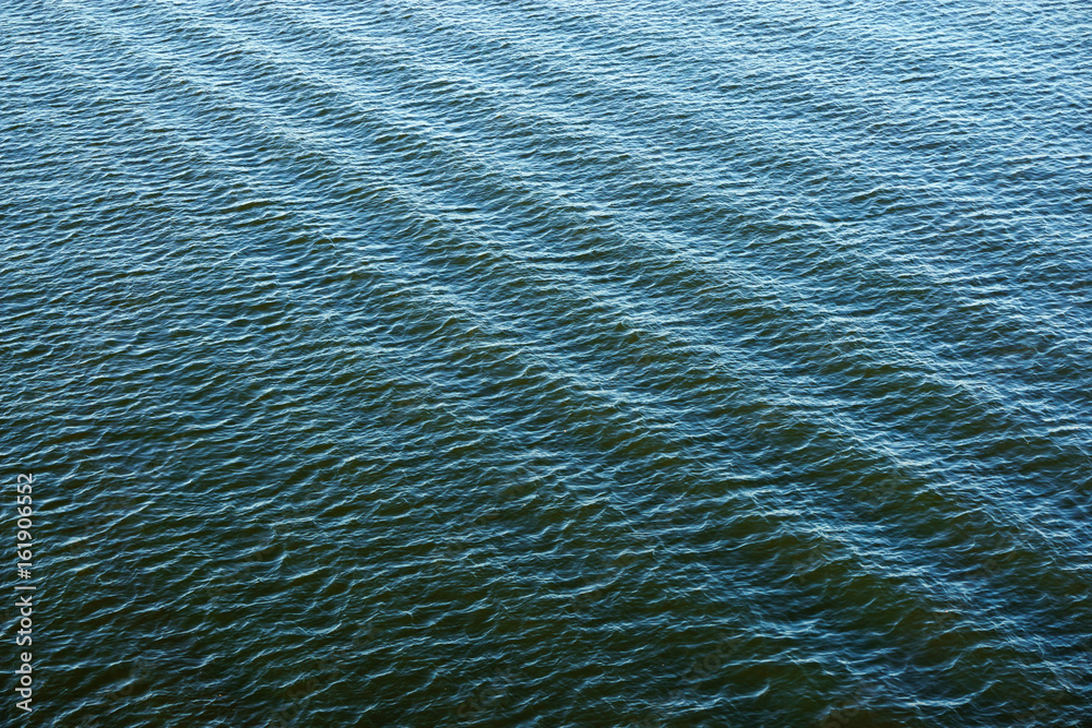 Obraz premium Ripple contrast surface blue water background