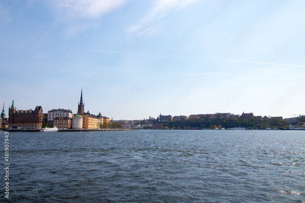 Riddarfjärden bay in Stockholm, the capital of Sweden. 