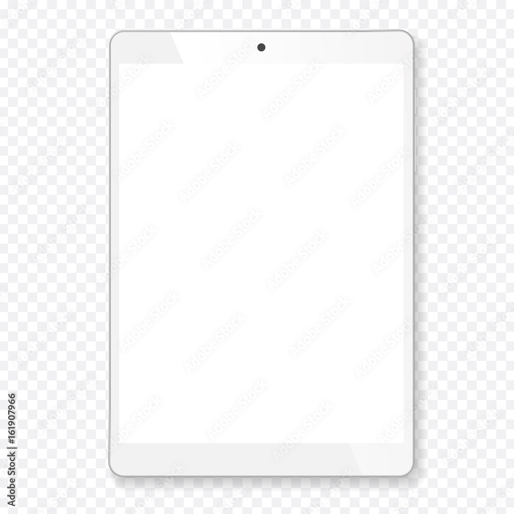 Realistic tablet portable computer mockup Realistic tablet portable computer mockup