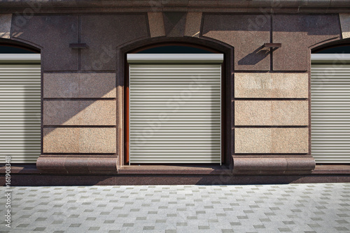 Cuadro en lienzo closed show window of shop