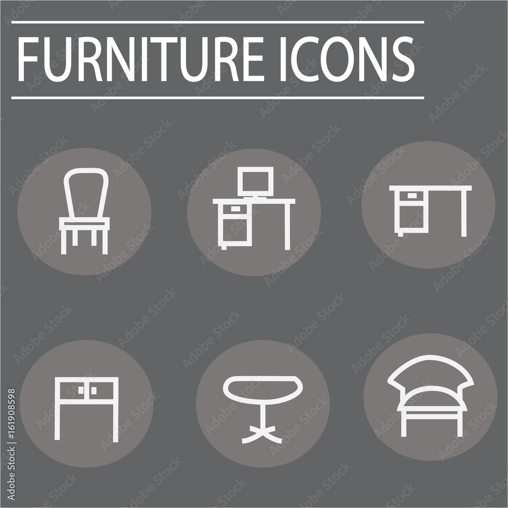 furniture icon set furniture icon set