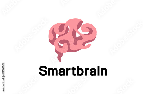 Smart Brain Logo Design Illustration