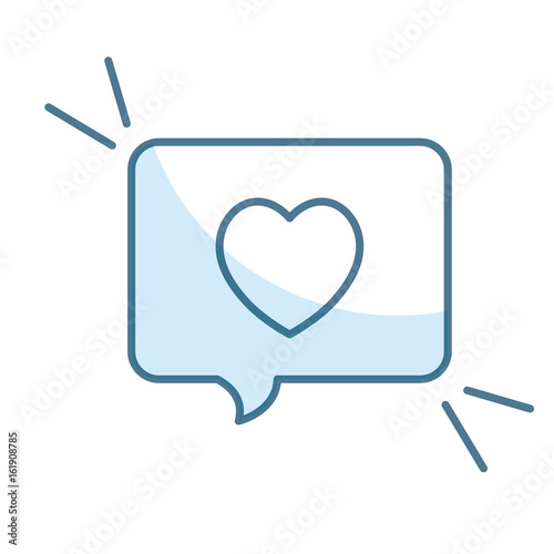 speech bubble with heart love vector illustration design