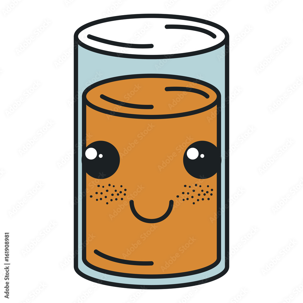 orange juice glass kawaii character vector illustration design orange juice glass kawaii character vector illustration design