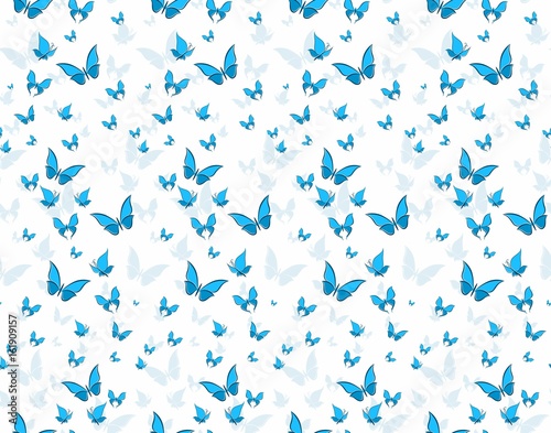 Seamless background with butterflies. 