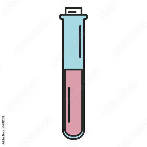 tube test with blood isolated icon vector illustration design
