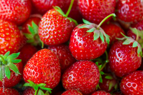  Fresh red strawberry closeup  background