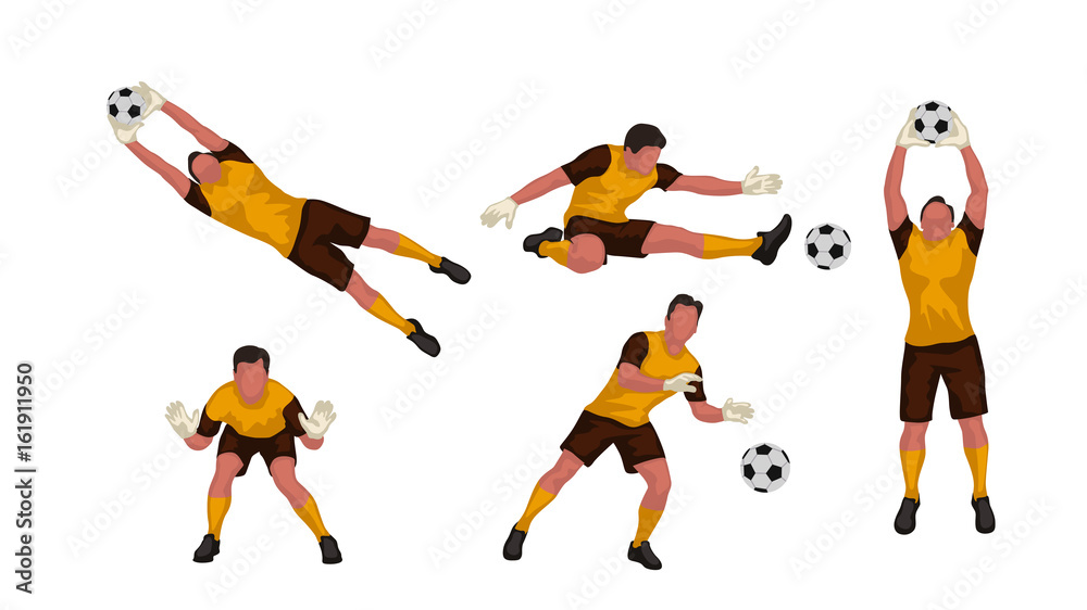 Naklejka premium goal keeper set