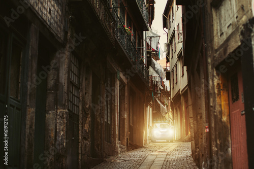 narrow street in old European town