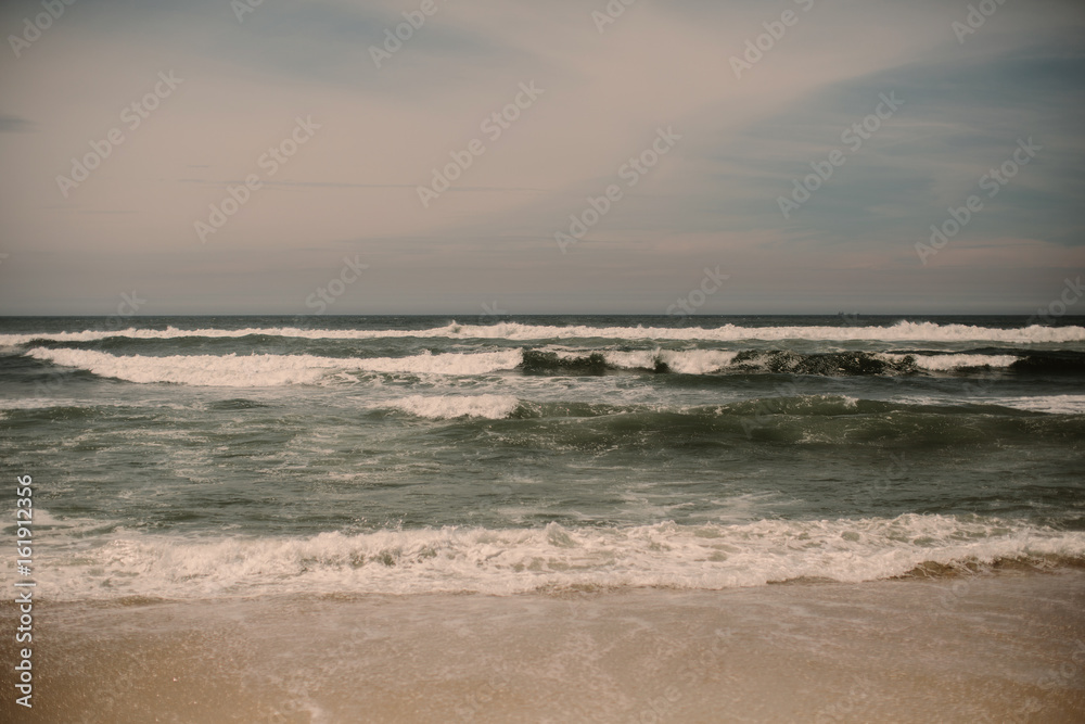 Atlantic ocean in Portugal, beautiful waves