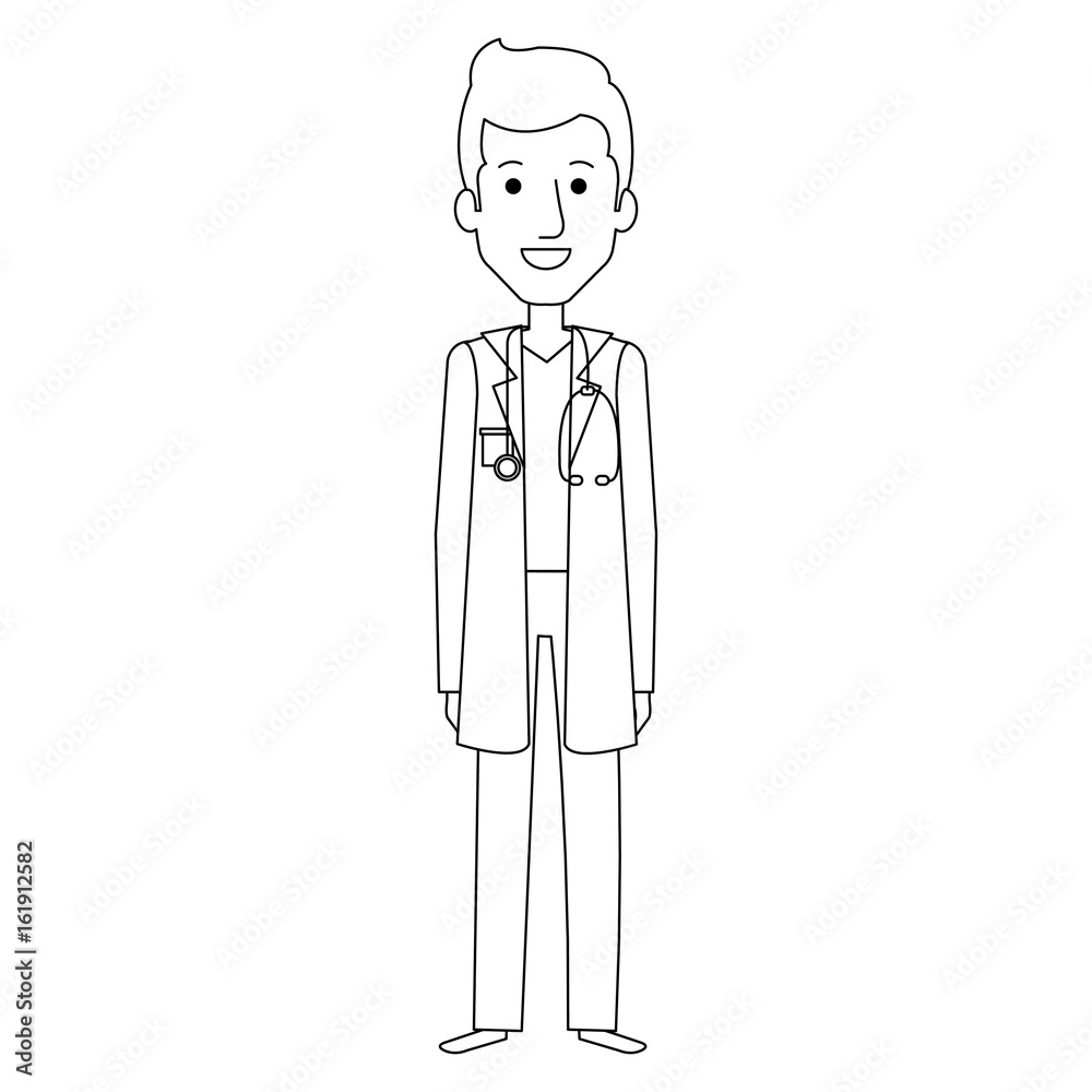 Professional man of health with stethoscope vector illustration design Professional man of health with stethoscope vector illustration design