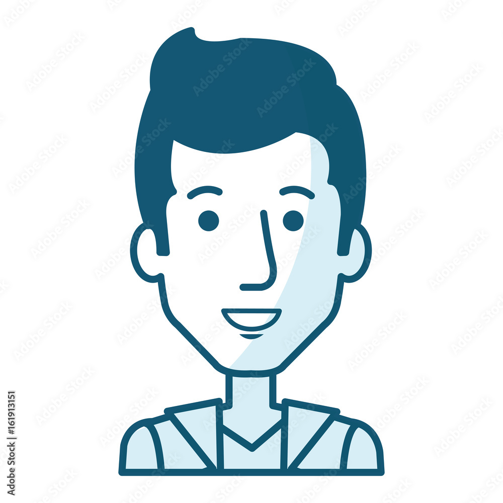 young man avatar character vector illustration design