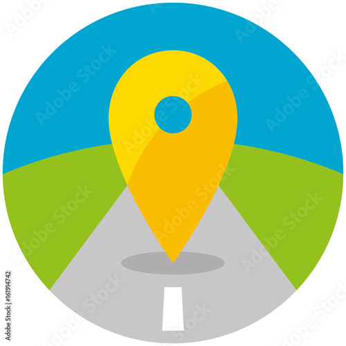Routenplanung, Vektor Icon