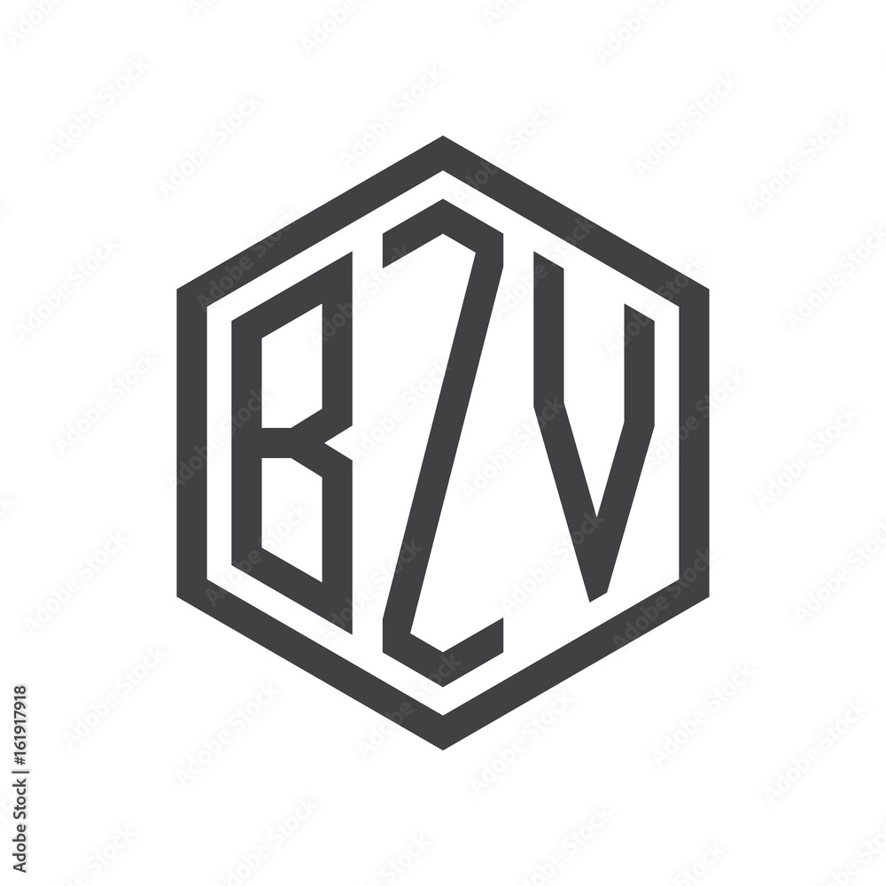 three-letter initials hexagon logo black three-letter initials hexagon logo black