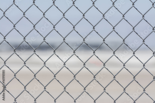 Close-up chain-link fence.
